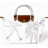 Le Pliage By Boutique Longchamp Paris soldes sortie Sacs A Main Broderie Blanc